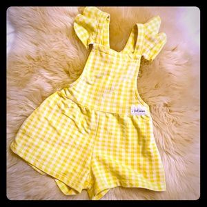 Zara adorable yellow gingham romper